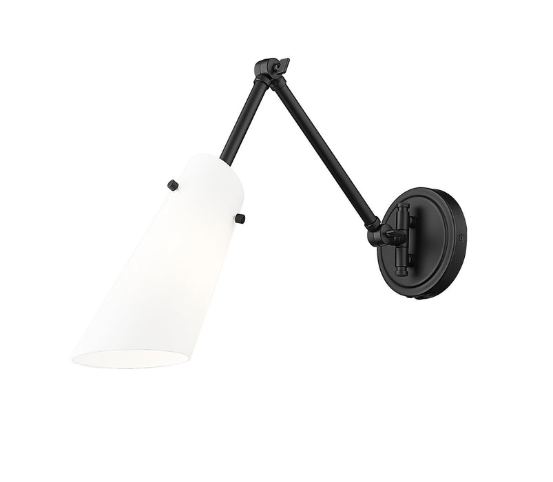 Z-Lite 350S-MB One Light Wall Sconce, Matte Black