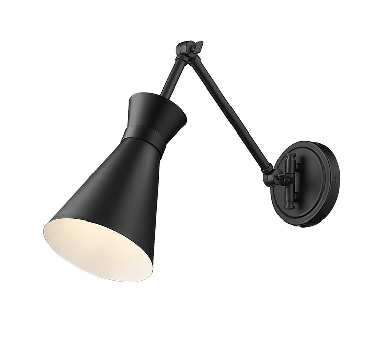 Z-Lite 351S-MB One Light Wall Sconce, Matte Black