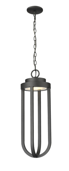 Z-Lite 5005CHB-BK-LED LED Outdoor Chain Mount Ceiling Fixture, Sand Black