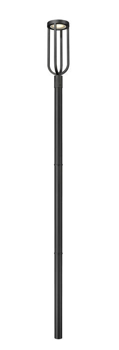 Z-Lite 5005PHB-5009P96-BK-L LED Outdoor Post Moun Fixture, Sand Black