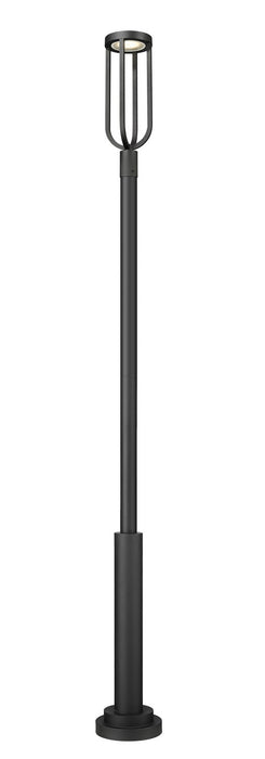 Z-Lite 5005PHB-5010P-BK-LED LED Outdoor Post Moun Fixture, Sand Black