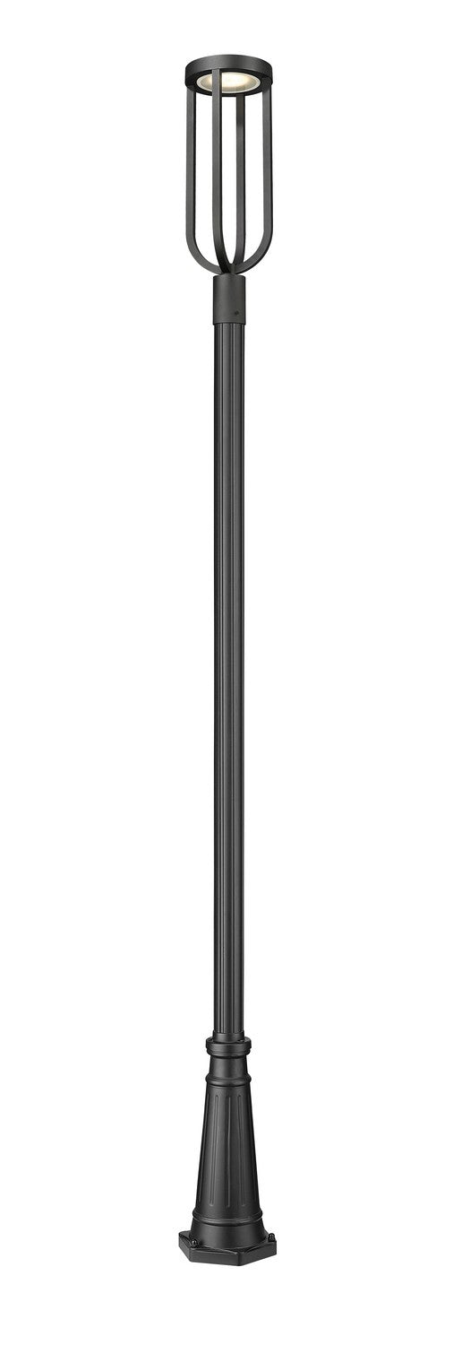 Z-Lite 5005PHB-5011P-BK-LED LED Outdoor Post Moun Fixture, Sand Black