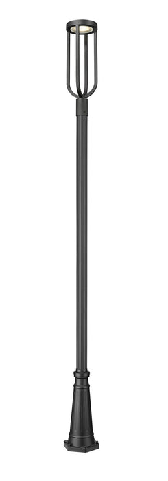 Z-Lite 5005PHB-5011P-BK-LED LED Outdoor Post Moun Fixture, Sand Black