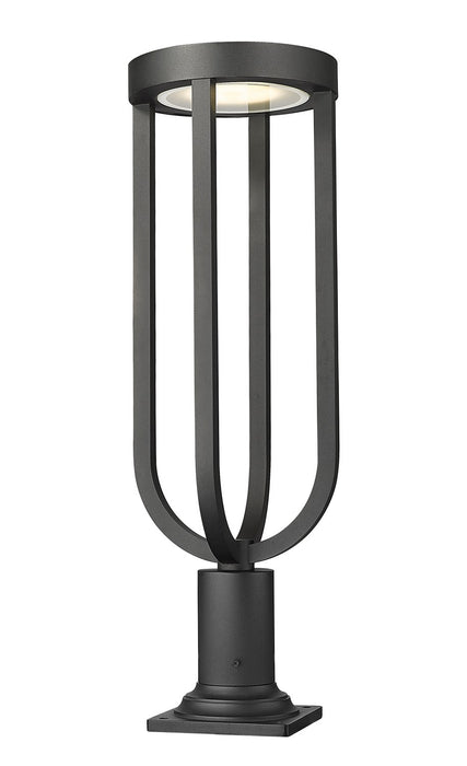 Z-Lite 5005PHB-533PM-BK-LED LED Outdoor Pier Mounted Fixture, Sand Black