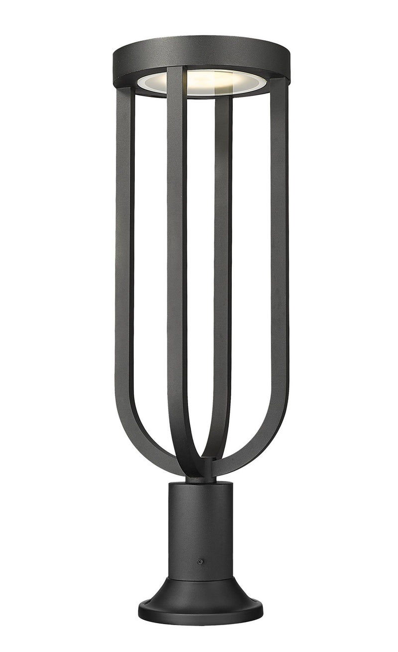 Z-Lite 5005PHB-553PM-BK-LED LED Outdoor Pier Mounted Fixture, Sand Black