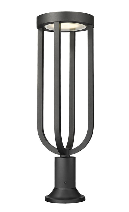 Z-Lite 5005PHB-553PM-BK-LED LED Outdoor Pier Mounted Fixture, Sand Black