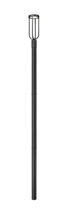 Z-Lite 5005PHM-5009P96-BK-L LED Outdoor Post Moun Fixture, Sand Black