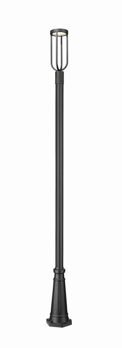 Z-Lite 5005PHM-5011P-BK-LED LED Outdoor Post Moun Fixture, Sand Black