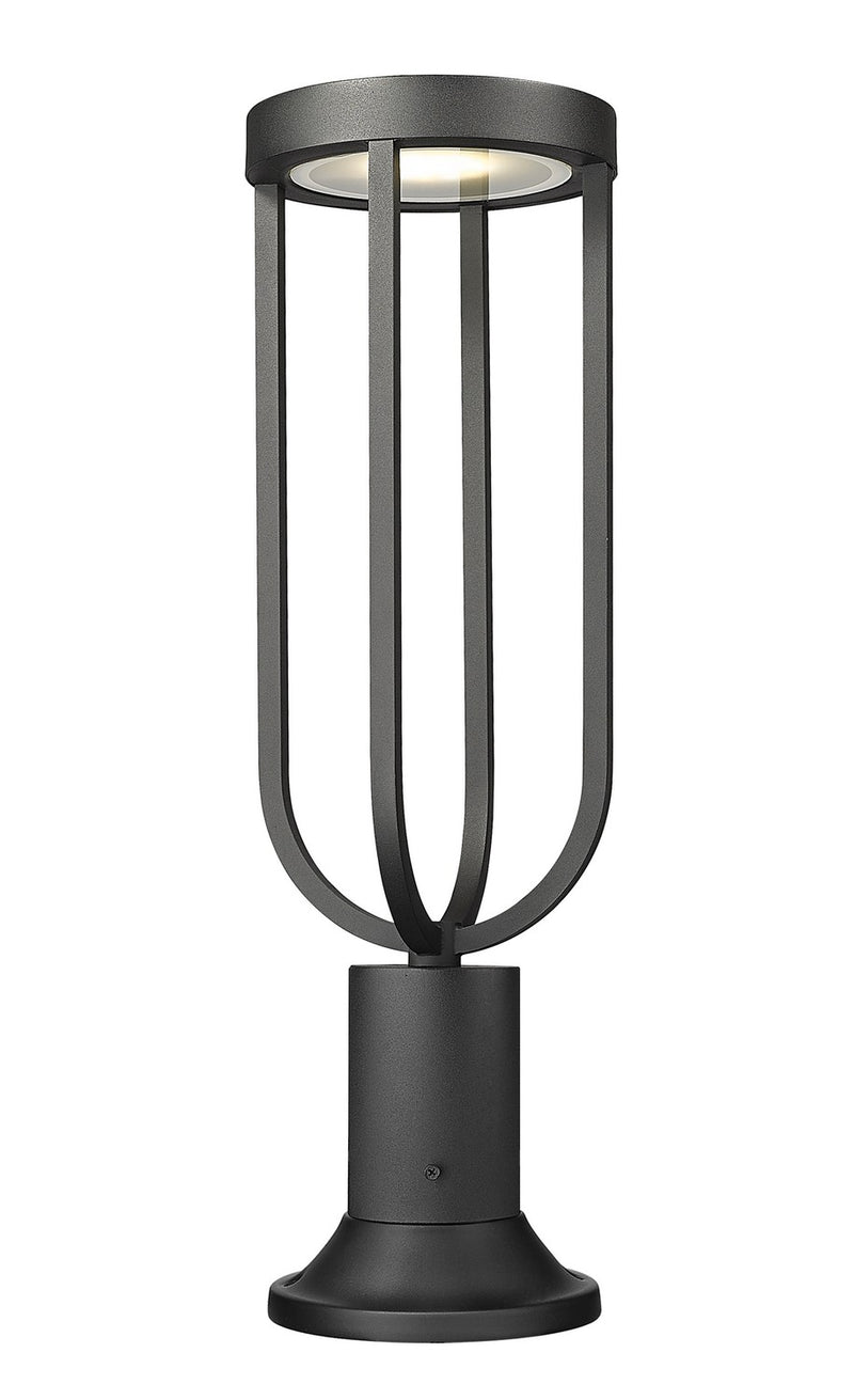 Z-Lite 5005PHM-553PM-BK-LED LED Outdoor Pier Mounted Fixture, Sand Black