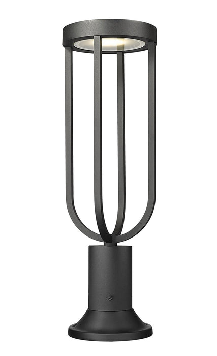 Z-Lite 5005PHM-553PM-BK-LED LED Outdoor Pier Mounted Fixture, Sand Black