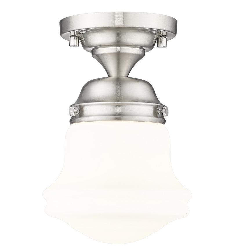 Z-Lite 735F1-BN One Light Flush Mount, Brushed Nickel