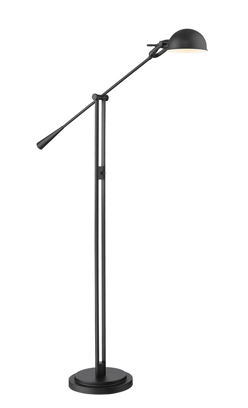 Z-Lite 741FL-MB One Light Floor Lamp, Matte Black