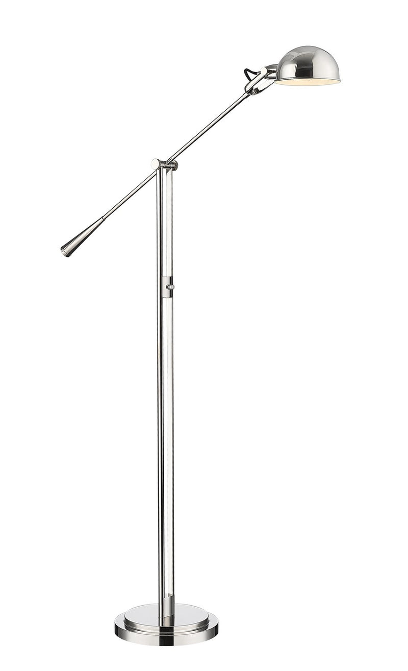 Z-Lite 741FL-PN One Light Floor Lamp, Polished Nickel