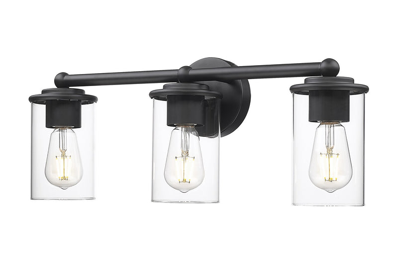 Z-Lite 742-3V-MB Three Light Vanity, Matte Black