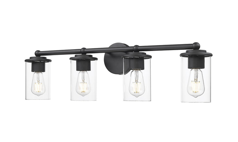 Z-Lite 742-4V-MB Four Light Vanity, Matte Black