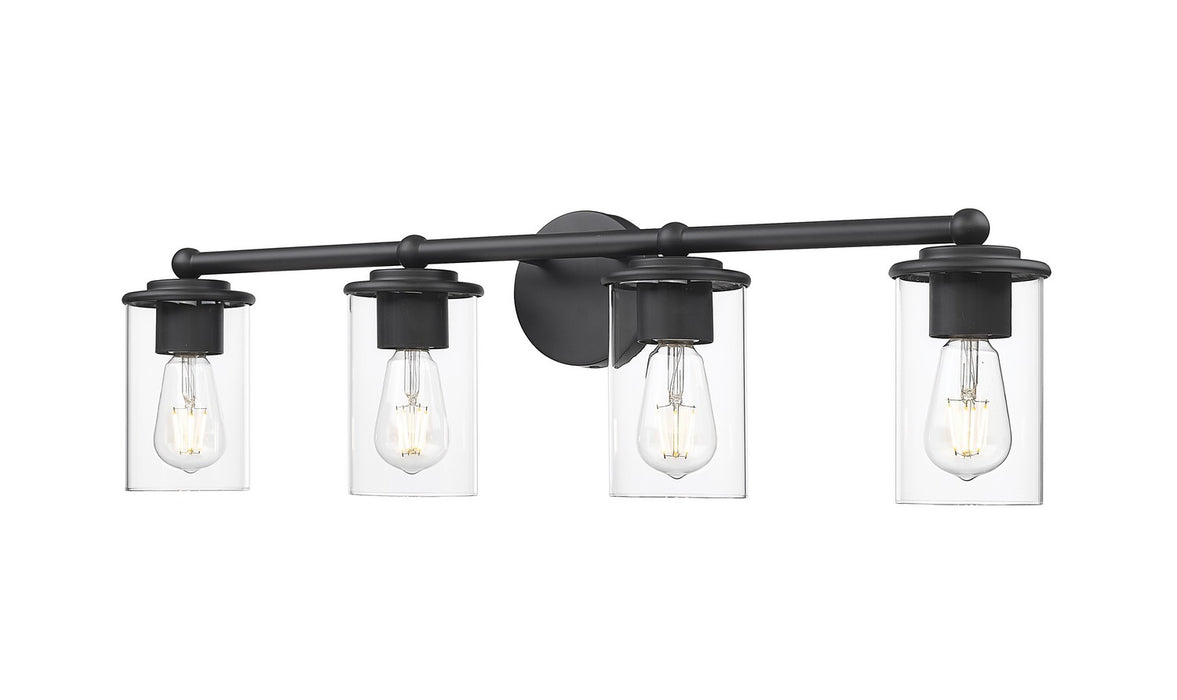 Z-Lite 742-4V-MB Four Light Vanity, Matte Black