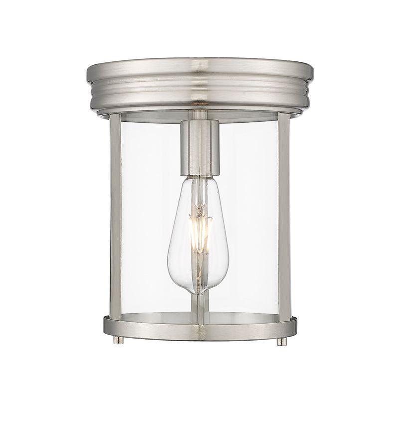Z-Lite 742F9-BN One Light Flush Mount, Brushed Nickel