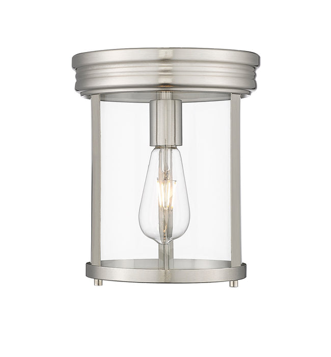 Z-Lite 742F9-BN One Light Flush Mount, Brushed Nickel