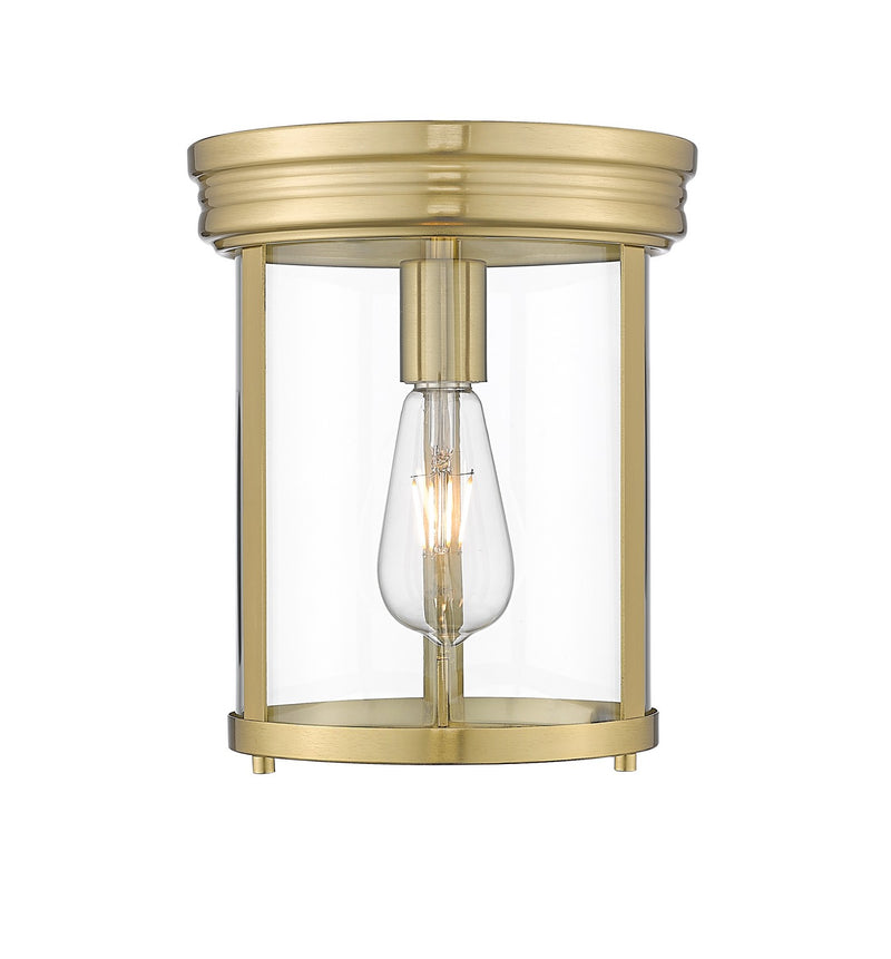 Z-Lite 742F9-LG One Light Flush Mount, Luxe Gold