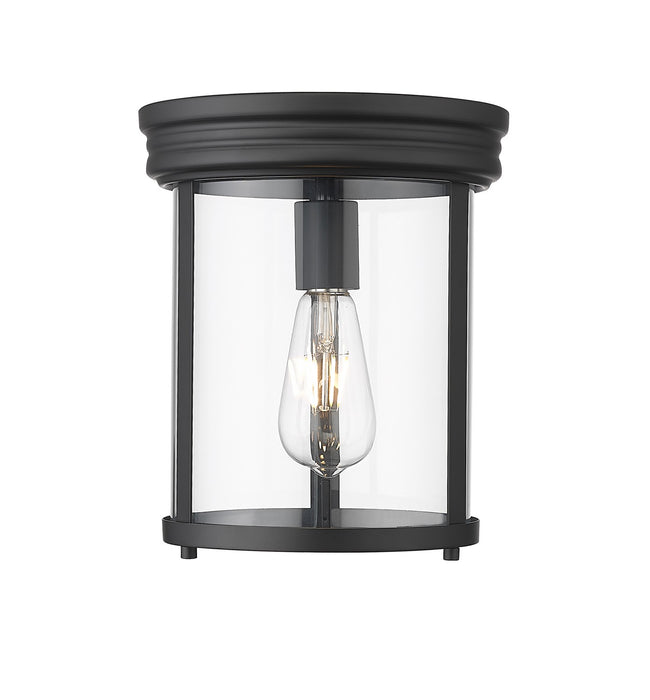 Z-Lite 742F9-MB One Light Flush Mount, Matte Black