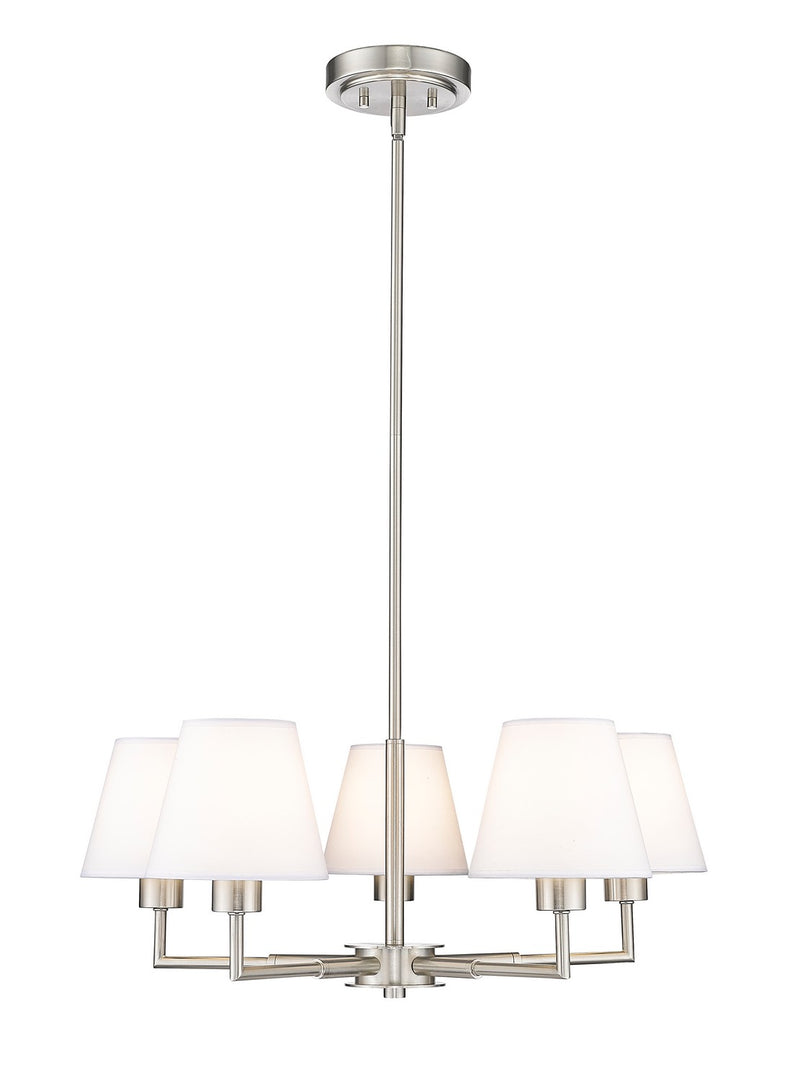 Z-Lite 744-26R-BN Five Light Chandelier, Brushed Nickel