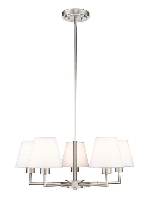 Z-Lite 744-26R-BN Five Light Chandelier, Brushed Nickel