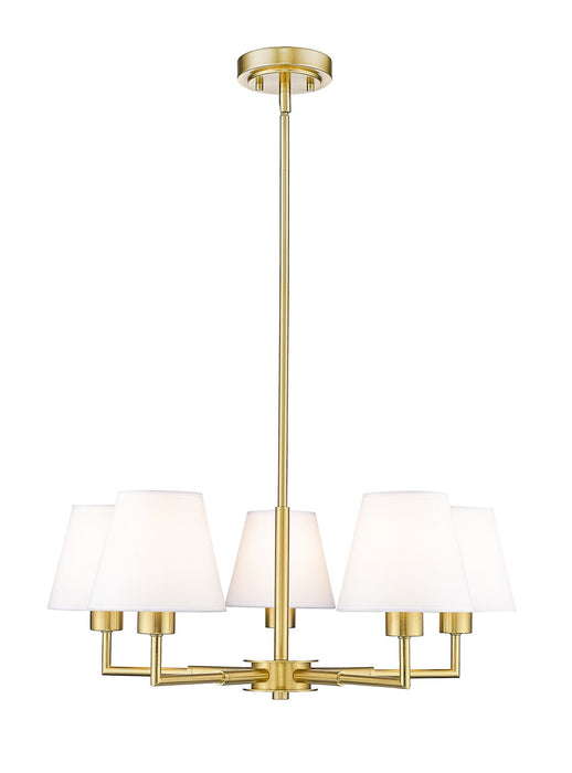 Z-Lite 744-26R-LG Five Light Chandelier, Luxe Gold