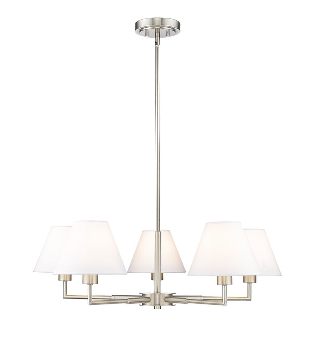 Z-Lite 744-34R-BN Five Light Chandelier, Brushed Nickel