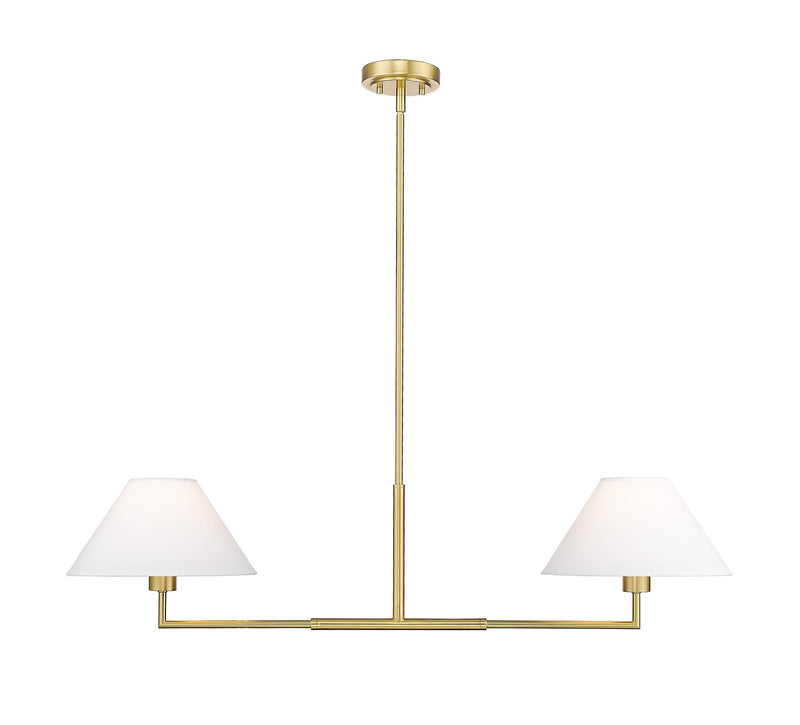 Z-Lite 744-42L-LG Two Light Chandelier, Luxe Gold