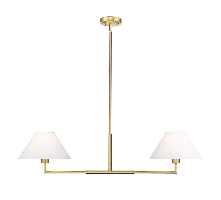 Z-Lite 744-42L-LG Two Light Chandelier, Luxe Gold