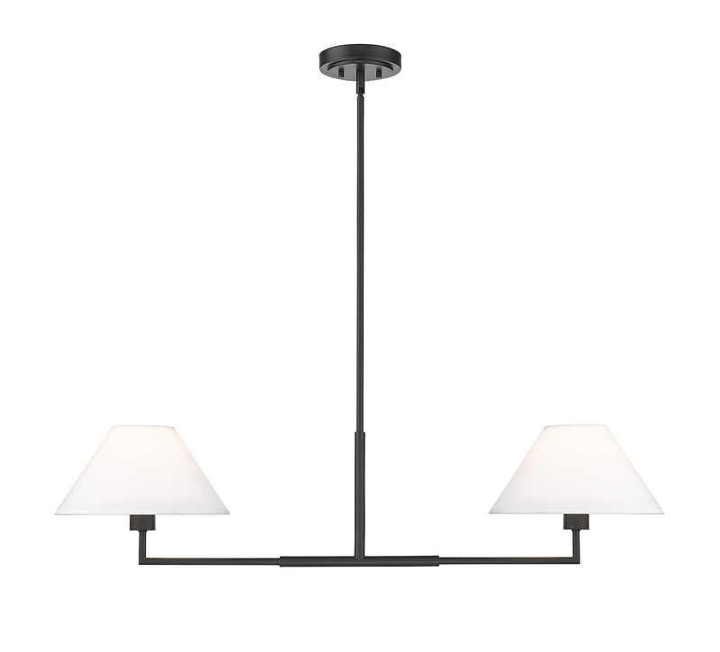 Z-Lite 744-42L-MB Two Light Chandelier, Matte Black