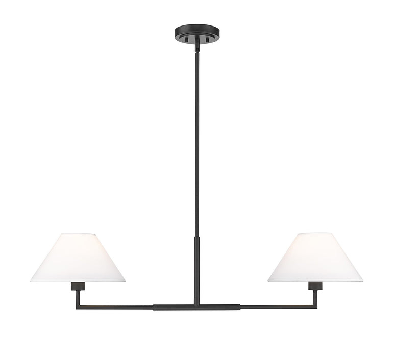 Z-Lite 744-42L-MB Two Light Chandelier, Matte Black