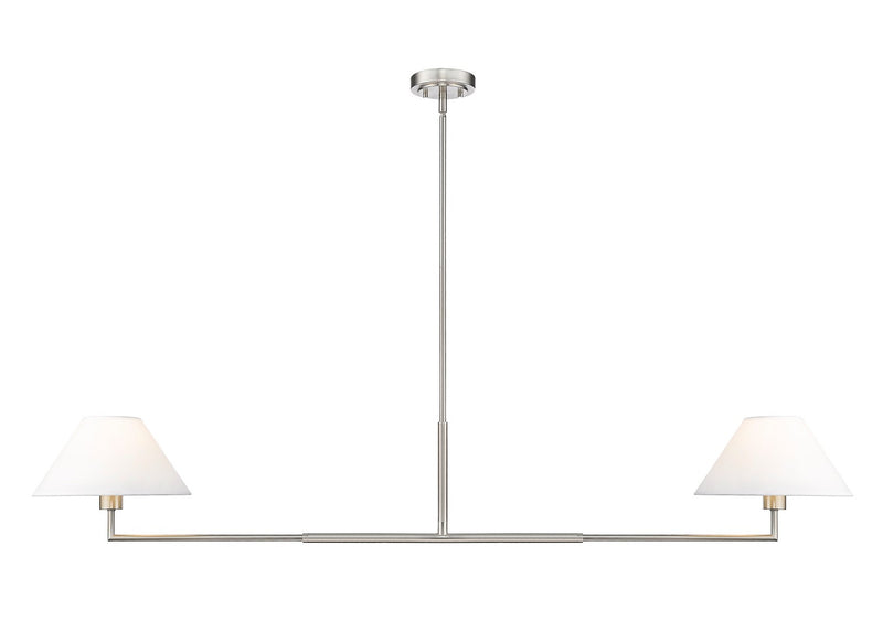 Z-Lite 744-62L-BN Two Light Chandelier, Brushed Nickel