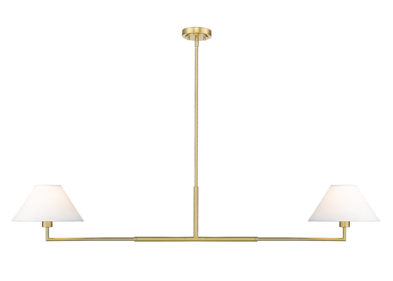 Z-Lite 744-62L-LG Two Light Chandelier, Luxe Gold