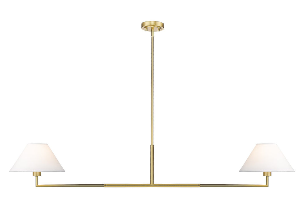Z-Lite 744-62L-LG Two Light Chandelier, Luxe Gold