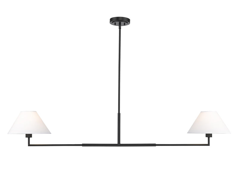 Z-Lite 744-62L-MB Two Light Chandelier, Matte Black