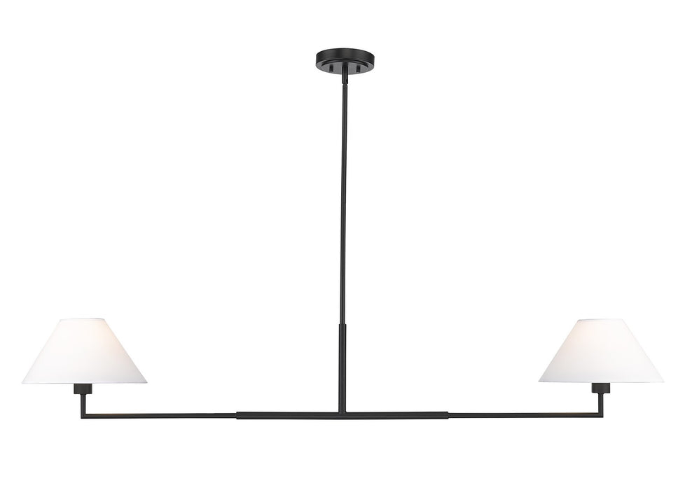 Z-Lite 744-62L-MB Two Light Chandelier, Matte Black