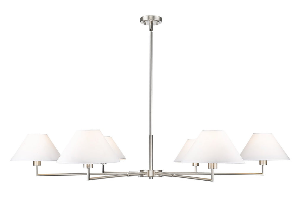 Z-Lite 744-63R-BN Six Light Chandelier, Brushed Nickel