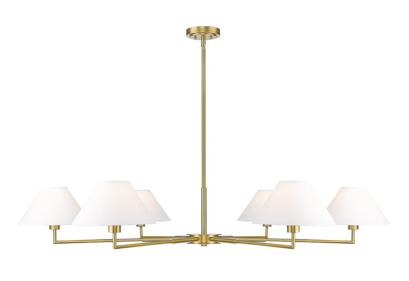 Z-Lite 744-63R-LG Six Light Chandelier, Luxe Gold