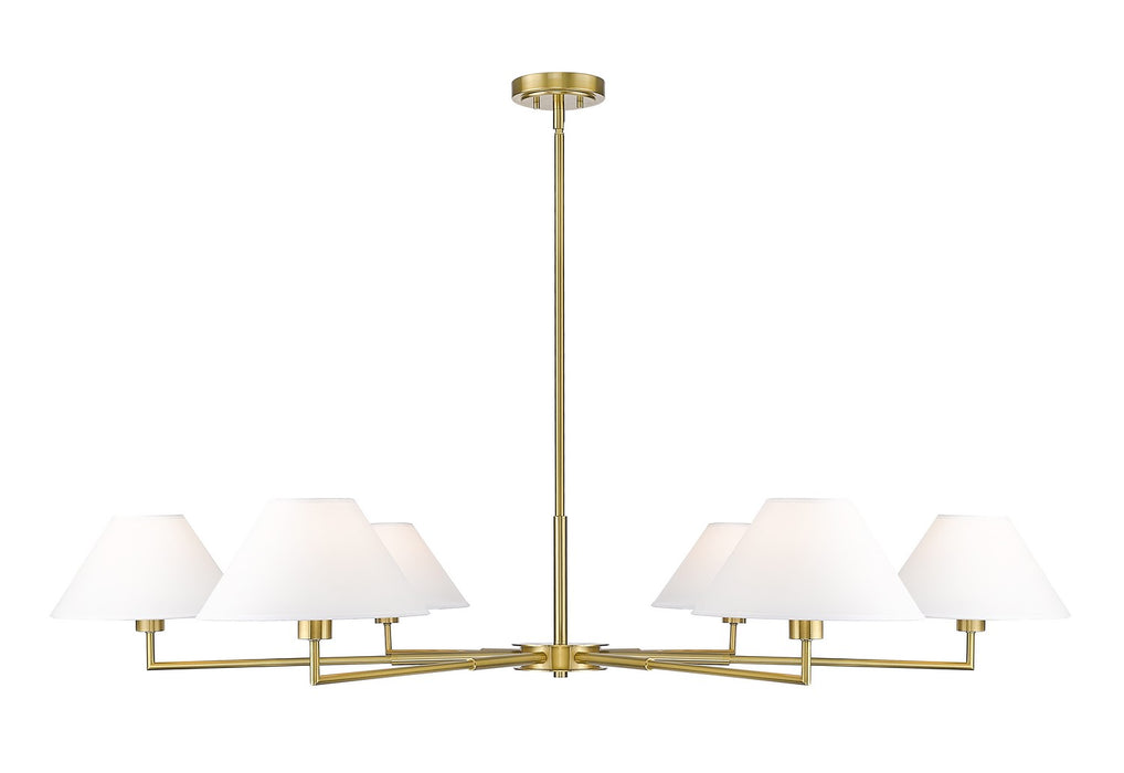 Z-Lite 744-63R-LG Six Light Chandelier, Luxe Gold