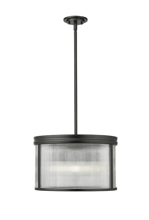 Z-Lite 7504P18-MB Five Light Pendant, Matte Black