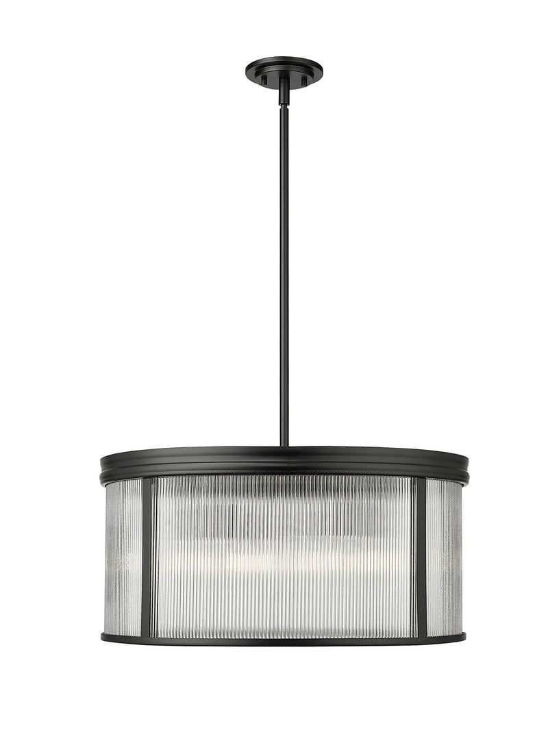 Z-Lite 7504P24-MB Six Light Chandelier, Matte Black