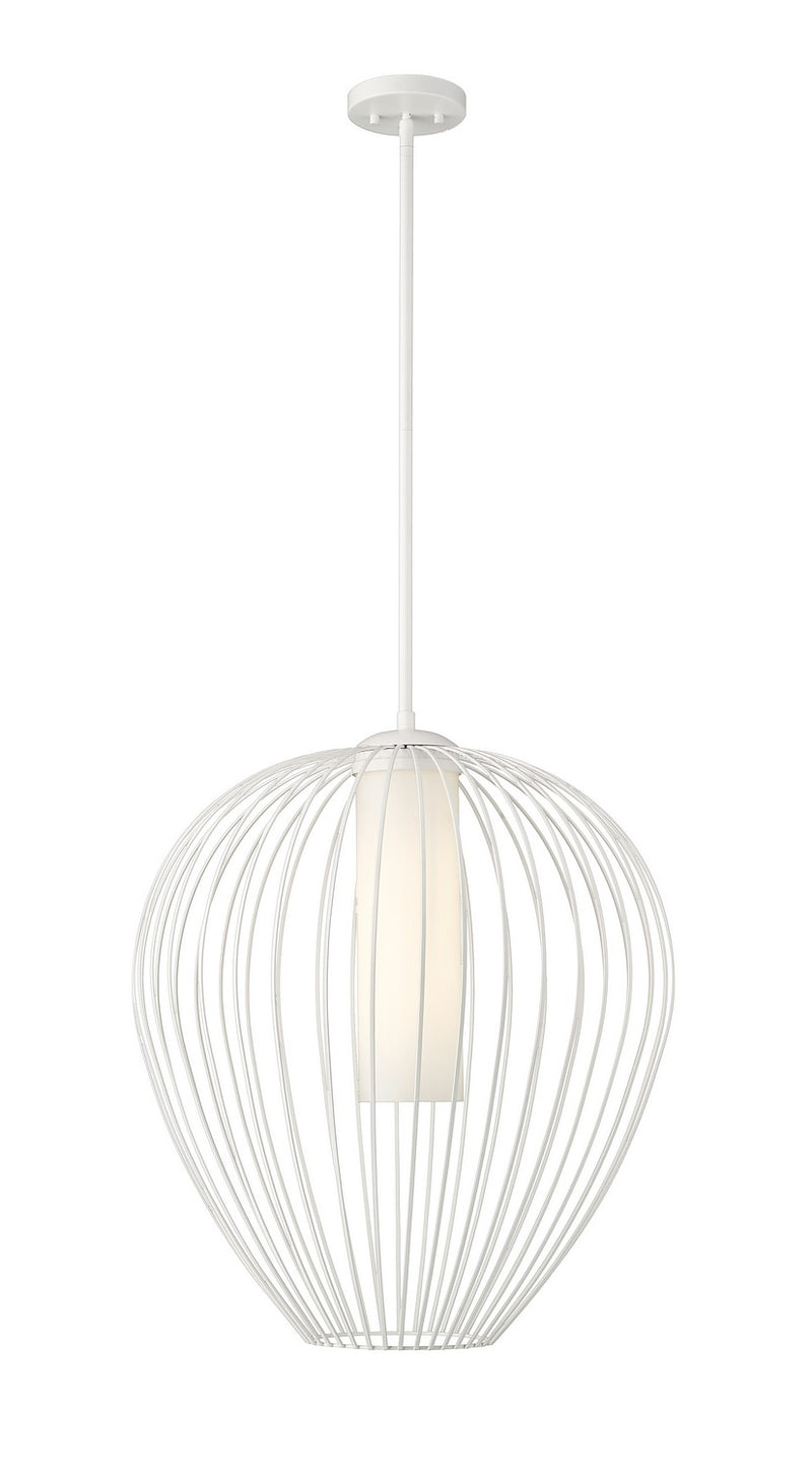 Z-Lite 7507-22TW One Light Pendant, Textured White
