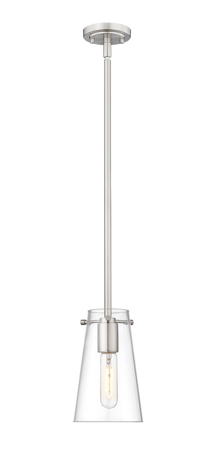 Z-Lite 7508MP-ROD-BN One Light Pendant, Brushed Nickel