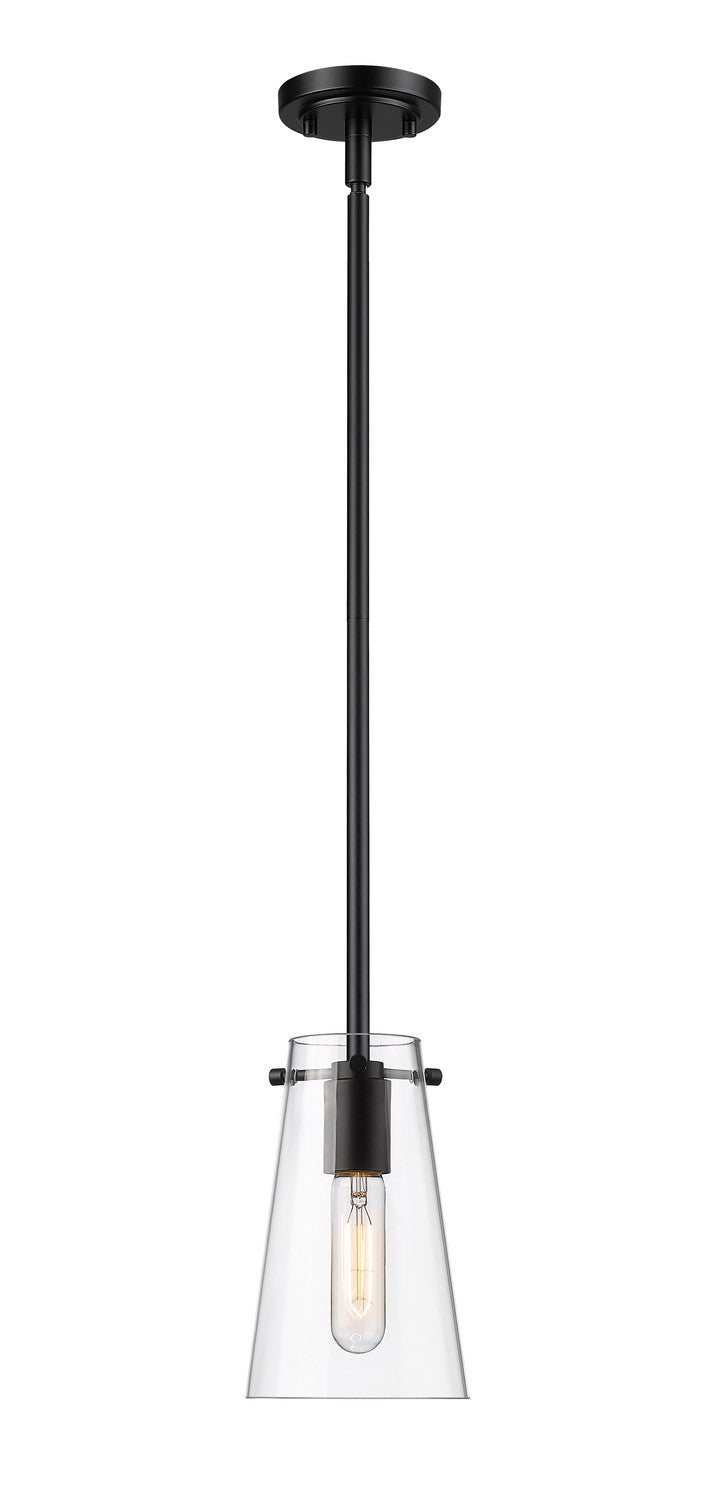 Z-Lite 7508MP-ROD-MB One Light Pendant, Matte Black