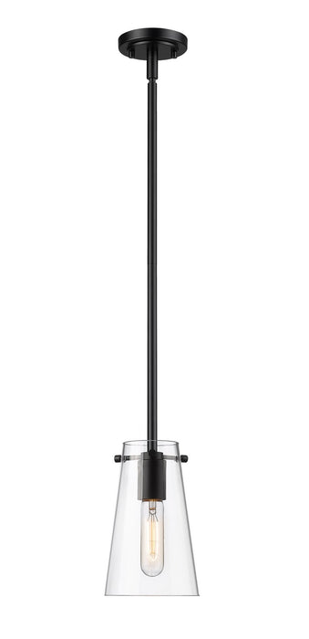 Z-Lite 7508MP-ROD-MB One Light Pendant, Matte Black