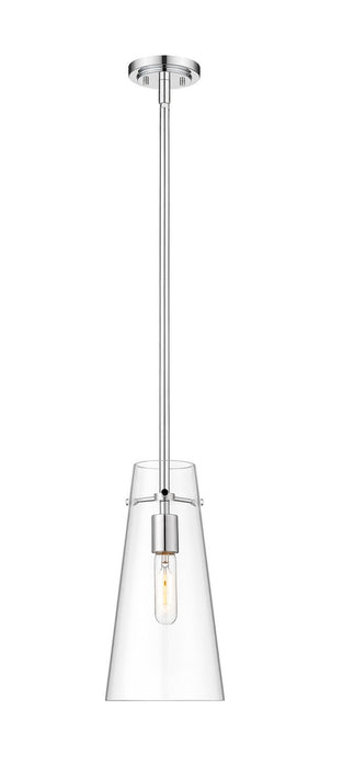 Z-Lite 7508P-ROD-CH One Light Pendant, Chrome