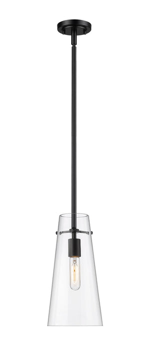 Z-Lite 7508P-ROD-MB One Light Pendant, Matte Black