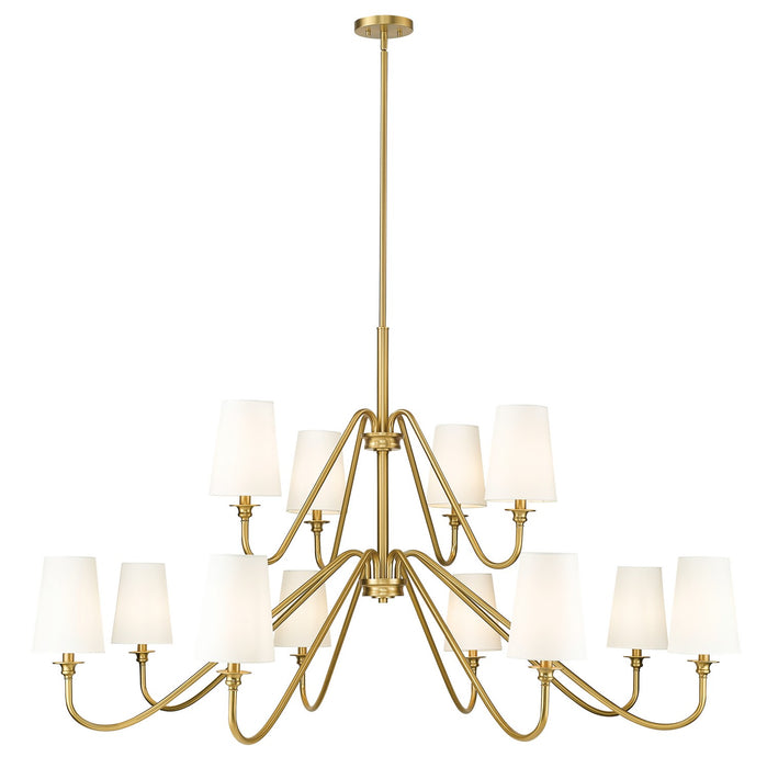Z-Lite 7509-12-60MGLD 12 Light Chandelier, Modern Gold