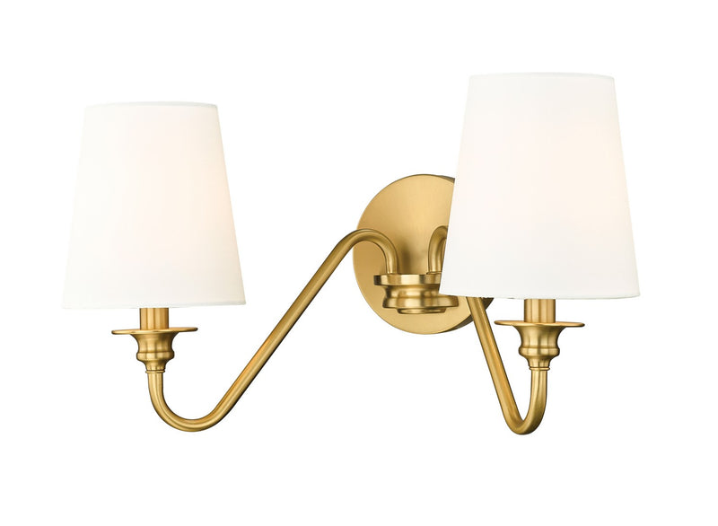 Z-Lite 7509-2S-MGLD Two Light Wall Sconce, Modern Gold